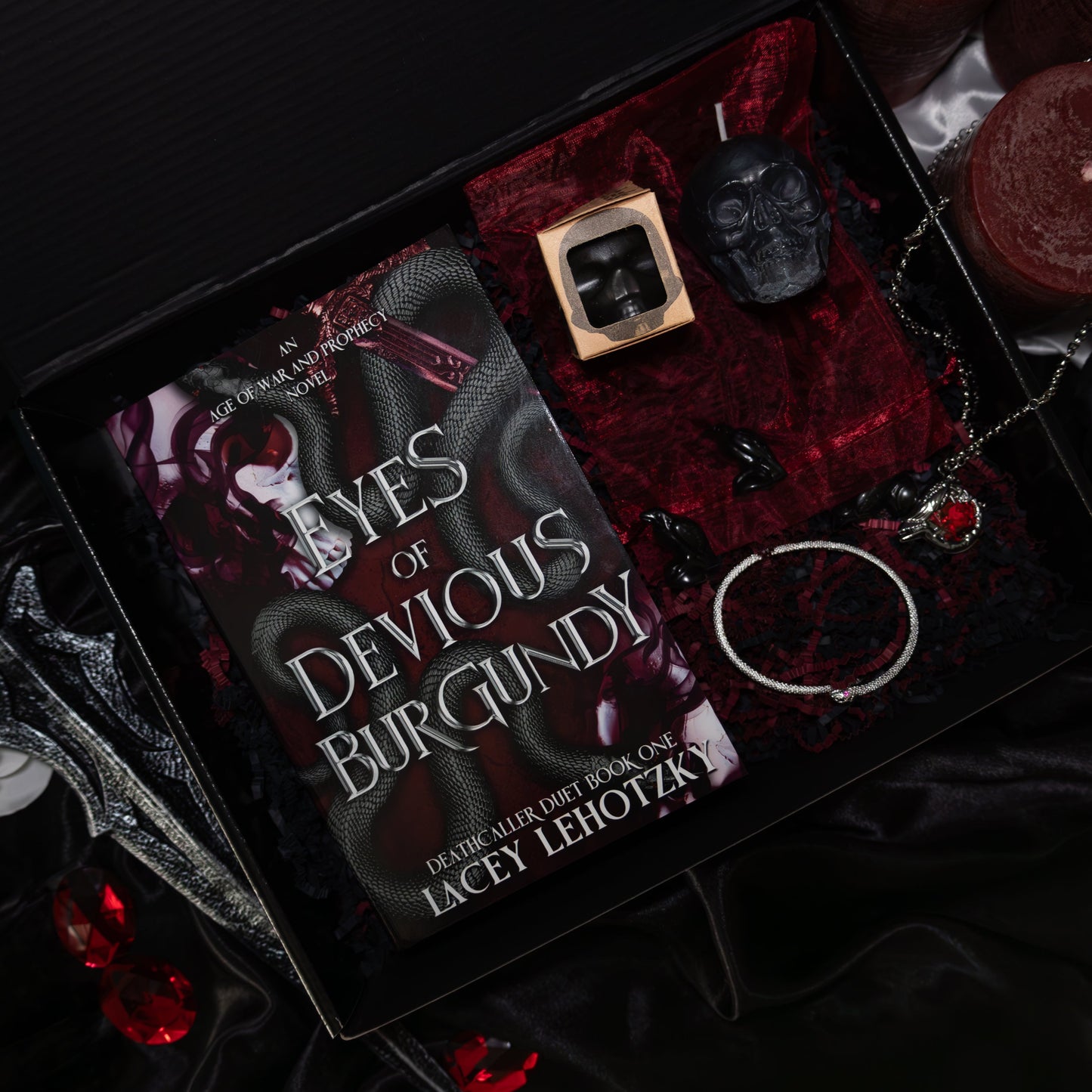 Eyes of Devious Burgundy (Deathcaller Duet, book 1) - Enemies to Lovers Spicy Dark Fantasy Romance Paperback