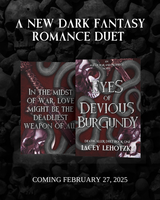 PRE ORDER - Eyes of Devious Burgundy Paperback OR Book Box